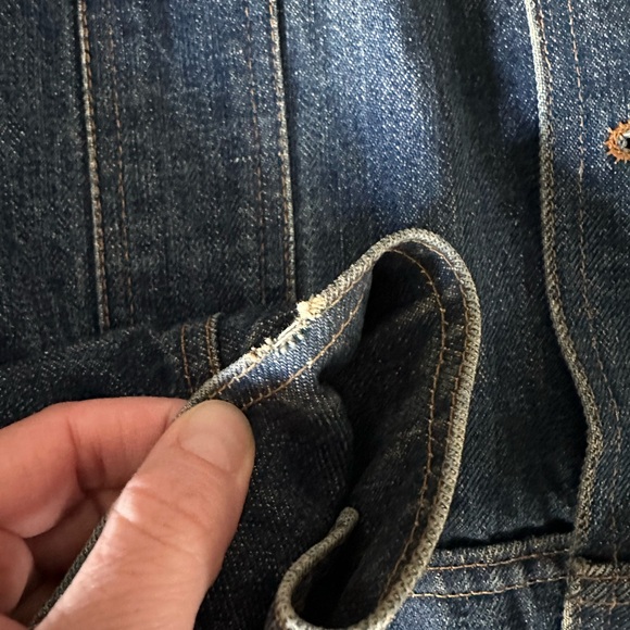 Vintage Levi’s orange tab denim jacket long vintage 1970’s -80s dark wash - Picture 11 of 16